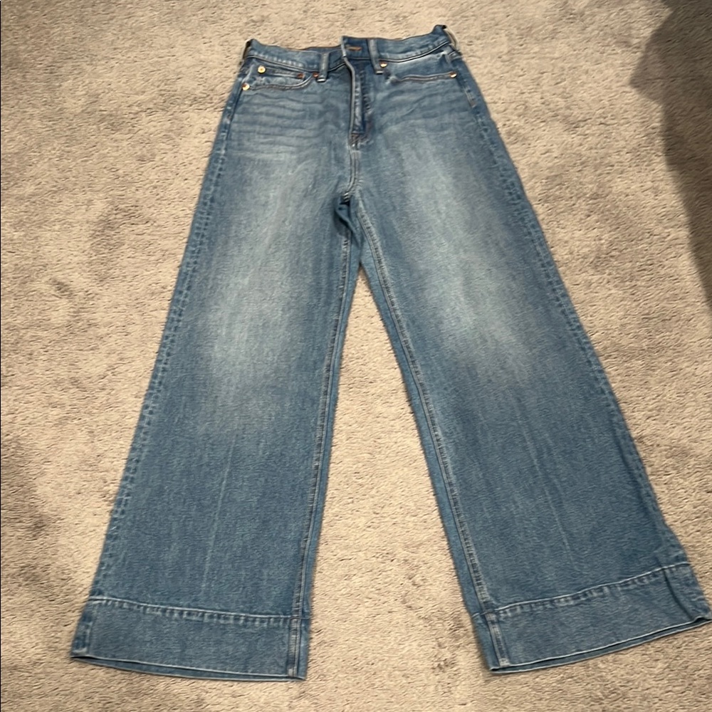 Classic Blue Wide-Leg Women Jeans